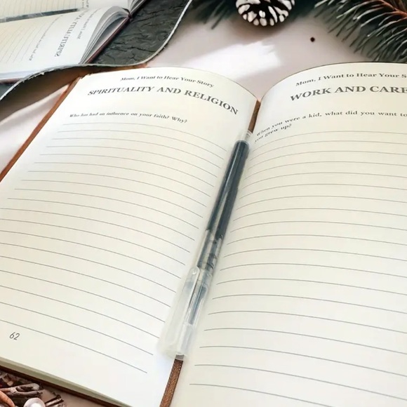 Leatherbound Heirloom Journal "Mom, I Want to Hear Your Story" - Picture 2 of 4